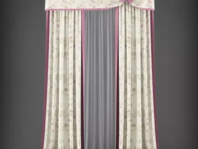 Curtain 3D model 287 Low-poly 3D model