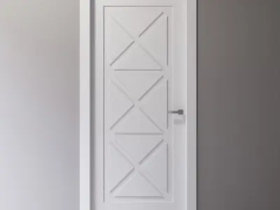 Interior door in classic style 3D model