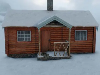 Mountain Cabin 3D model