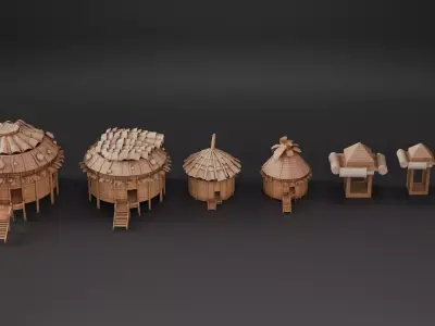 Fantasy Village 3D model