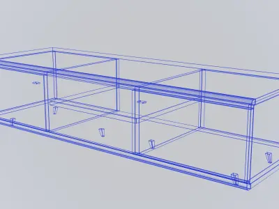 Tv Stand SAM  White  Chery Wood 2022 3D model