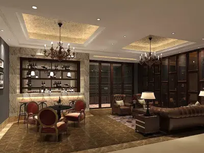 Business Restaurant - Coffee - Banquet  133 3D model