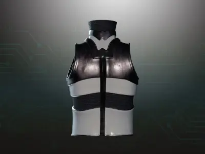 Cyborg Warzone - Space Warrior Shirt A Low-poly 3D model