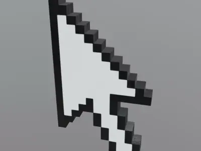 Cursor Arrow Low-poly 3D model