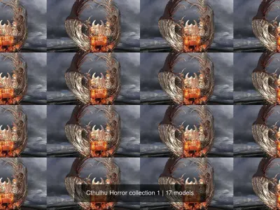Cthulhu Horror collection 1 3D Model Pack