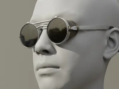 Realistic futuristic goggles 3D model