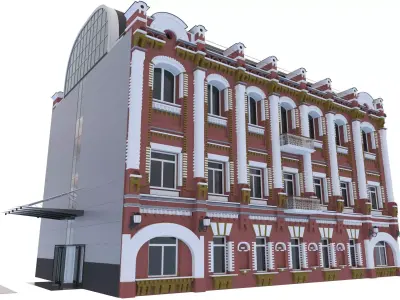 Modern and Italian Renaissance residential building 7 3D model