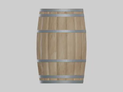 Light Toasted Firkin Barrel 3D model