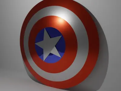 Captain America Shield 3D model 2