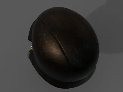 Helmet gas mask scifi military combat fantasy armor  Low-poly 3D model