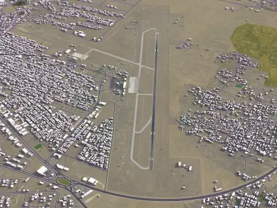 Jizan - King Abdullah bin Abdulaziz Airport - GIZ Low-poly 3D model