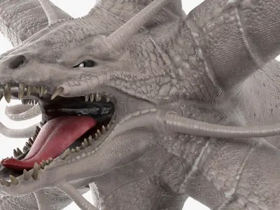  Fantastic Deep Sea Monster with Curved Body White 