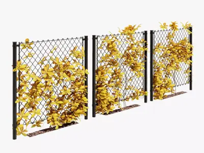 ivy on fence one 3D model