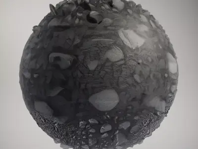 HQ PBR Textures Set  Gravel Coarse Dark Texture