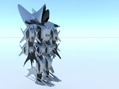 Robot Cyborg Character Sci Fi 3D model
