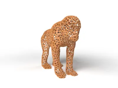 Monkey Voronoi Low-poly 3D model