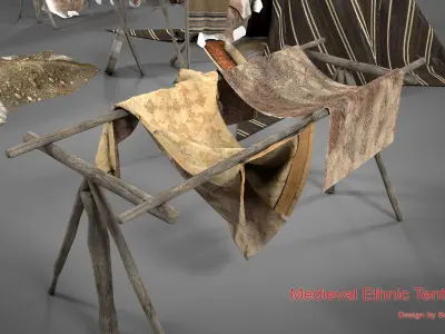 Medieval Ethnic Tent Set  3D model