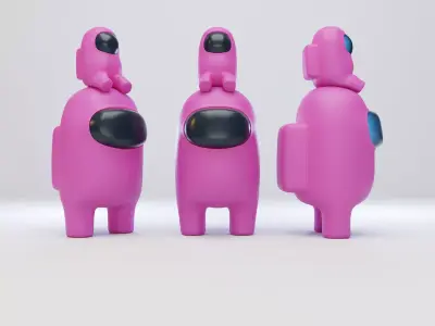 Among Us Mini Crewmate Character 3D model