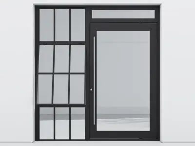 Aluminium door 317 3D model