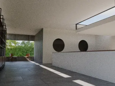 Modern Minimalist Hallway Interior 3D model