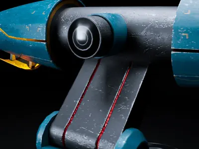 Surveillance Bot Robot Low-poly 3D model