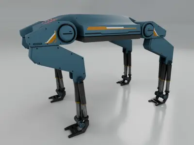 Sci-Fi Robotic Beast  - Game Ready - PBR Low-poly 3D model