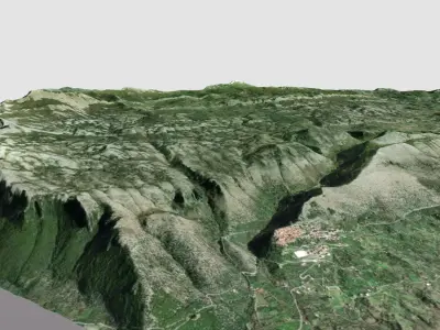 Mountain landscape Panormo Italy 3D model