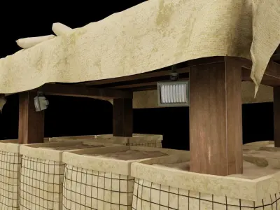  Military Trench Tower  3D model