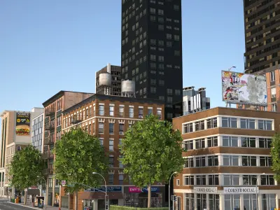 Dunkel City Low-poly 3D model