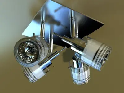 Halogen Ceiling Light 08 Photoreal 3D model