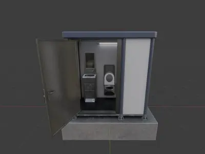 Public Toilet Version 3 - Interior Low-poly 3D model