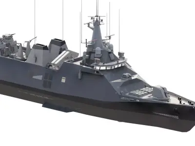 STEALTH NAVY FRIGATE 3D model
