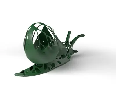 Snail Dust Voronoi Low-poly 3D model