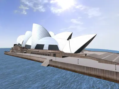 Sydney Opera House lowpoly 3d model Low-poly 3D model