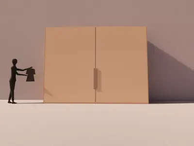 Parametric Wardrobe - Revit Family 3D model