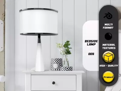 Bed Side Lamp 006 Low-poly 3D model