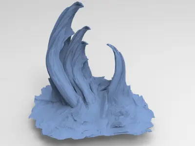 Tiwanaku sci fi cliff 4 3D model