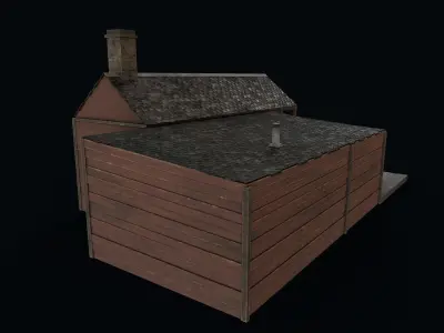 The Undertaker Shop Low-poly 3D model