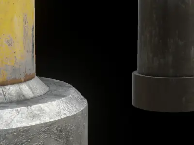 Bollards Packs Low-poly 3D model
