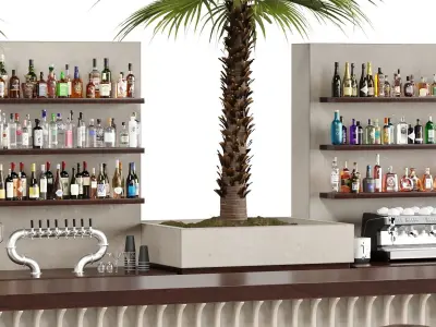 Bar 21 Exterior Bar 3 130 Bottles 3D model