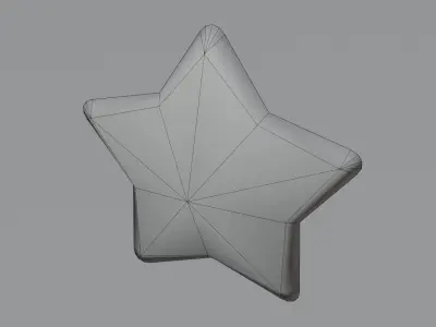 Star Simple - Hand Painted Free 3D model