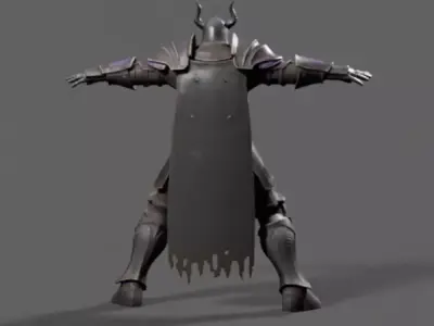 Void Armor Character Dark Sci Fi Cosmetic CGI Model 3D model