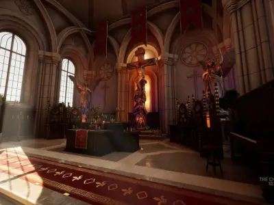 The Church - Unreal Engine Project Low-poly 3D model