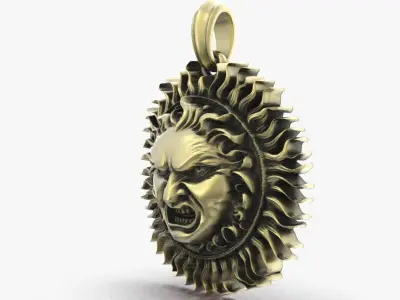 The angry radiant Sun 3D print model