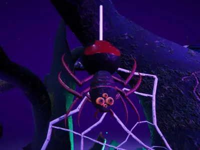 Cartoon spooky low poly 3D models Low-poly 3D model