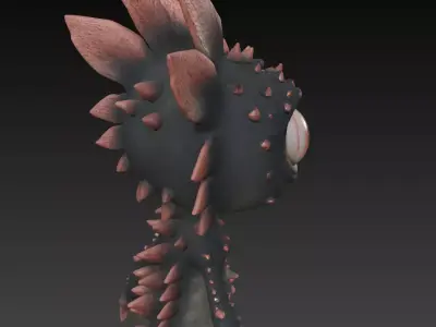 Mousuntro Spiky Alien Creature 3D print model