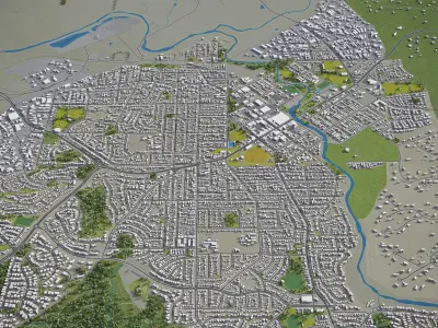 Queanbeyan Low-poly 3D model