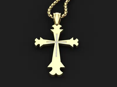 Cross Light Gold 3CP039 3DM STL 3D model