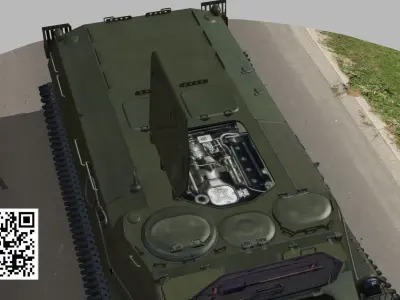 MTLB Russian multi-purpose tractor light armored Low-poly 3D model