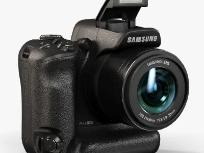 Samsung WB2200F bridge digital camera Low-poly 3D model
